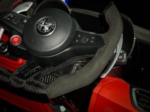 Alfa Romeo Stelvio Custom Steering Wheel - Carbon Fiber - F1 Style - QV Models